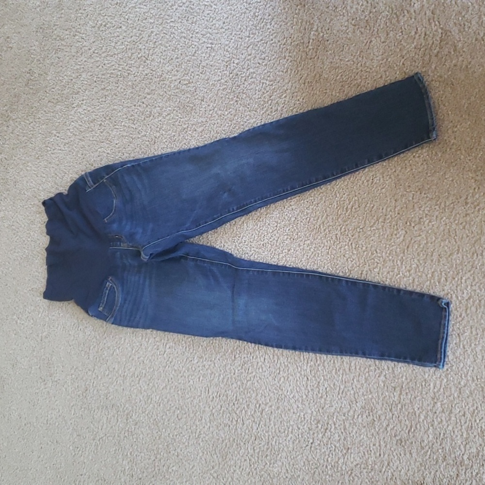 Motherhood maternity XS maternity skinny jeans denim belly band full panel